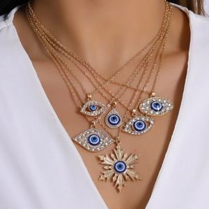 NEW EVIL EYE GOLD NECKLACE